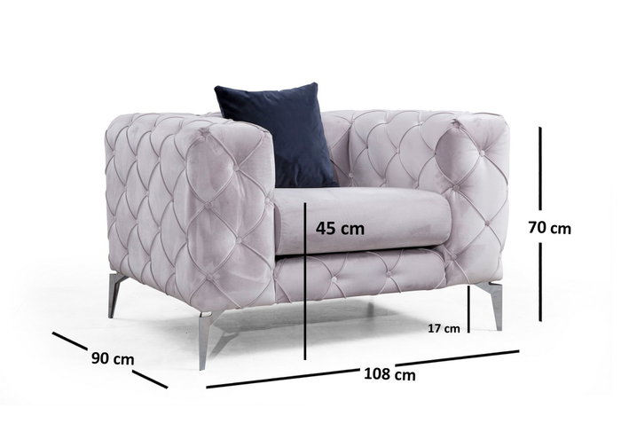 Atelier Del Sofa Silla Alada Gris Claro Atelier Del Sofa Silla Alada Gris Claro